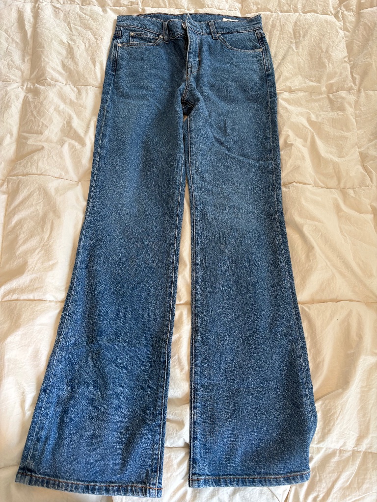 Ayr The Hangout Jeans 29 High Rise Straight Leg “Merci Beaucoup” Wash